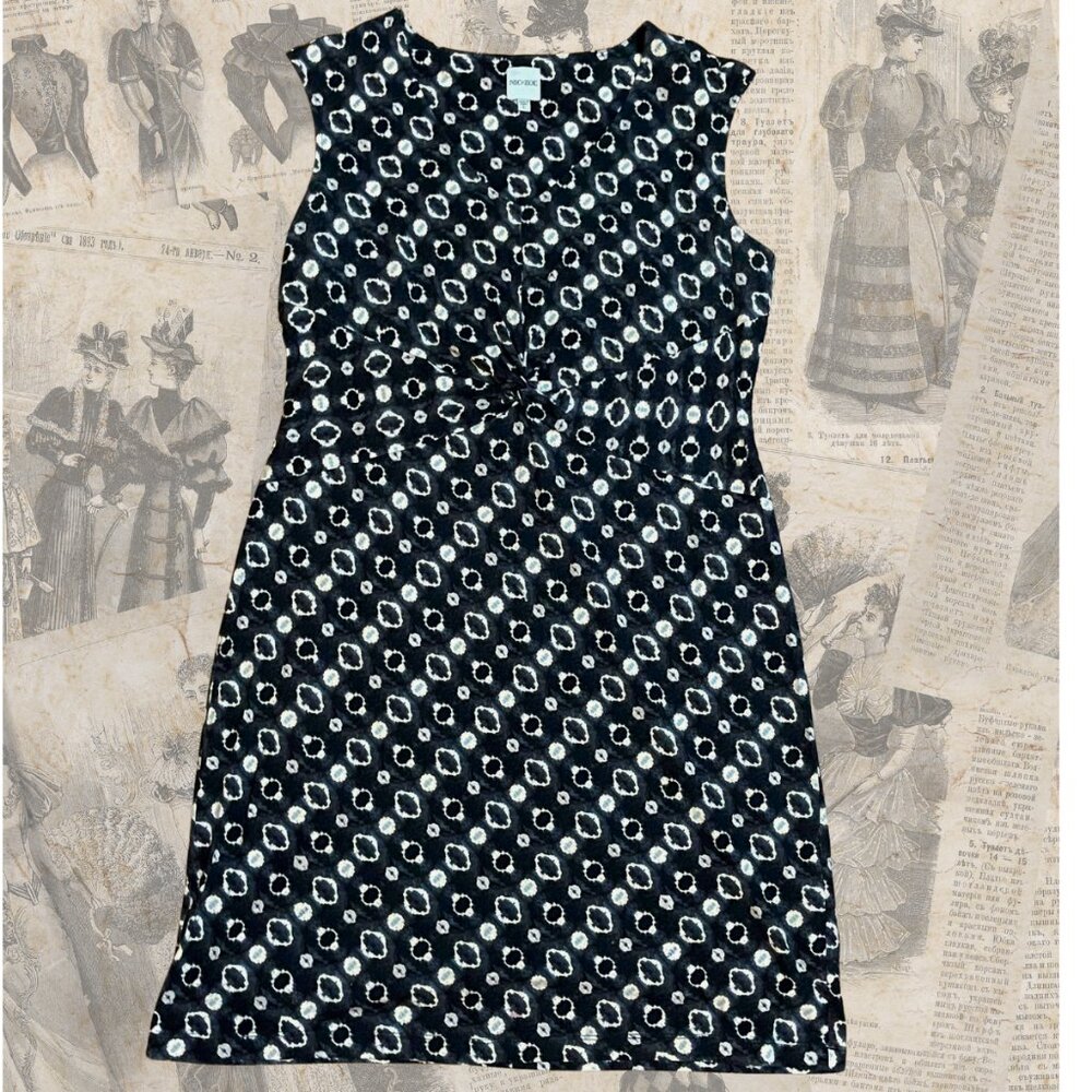 Nic + Zoe Midnight Shibori Sleeveless Dress in Black Multi - L - EUC - So soft!